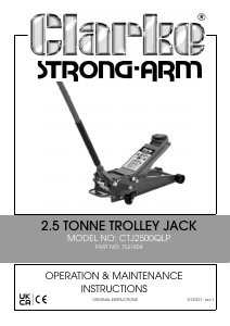 Manual Clarke CTJ 2500QLP Jack