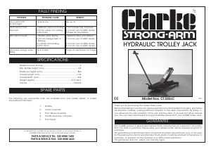 Manual Clarke CTJ 2GLC Jack