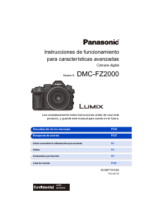 Manual de uso Panasonic DMC-FZ2000EB Lumix Cámara digital