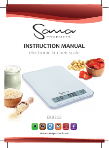 Manual Sana EK9315 Kitchen Scale