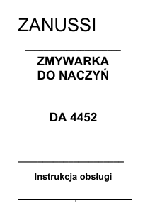 Instrukcja Zanussi DA 4452 Zmywarka