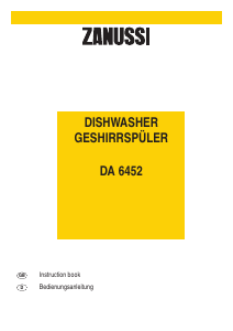 Bedienungsanleitung Zanussi DA 6452 Geschirrspüler