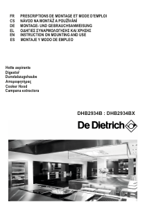 Manual De Dietrich DHB2934B Cooker Hood