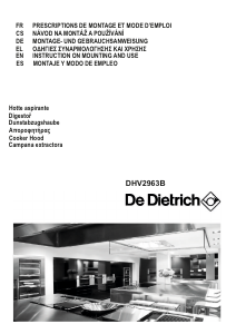 Manual De Dietrich DHV2963B Cooker Hood