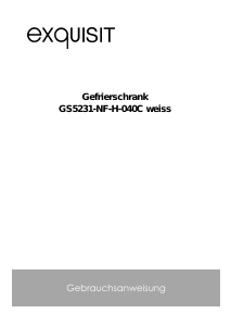 Bedienungsanleitung Exquisit GS 5231-NF-H-040C Gefrierschrank