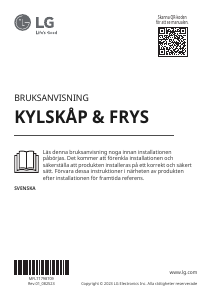 Bruksanvisning LG GSGV80PYLD Kyl-frys