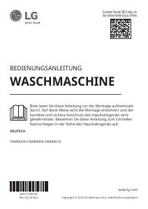 Bedienungsanleitung LG F4WR4096 Waschmaschine