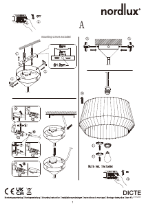 Bruksanvisning Nordlux Dicte 53 Lampa