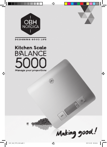 Handleiding OBH Nordica 9837 Balance 5000 Keukenweegschaal