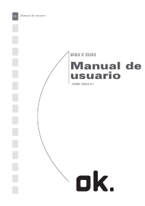 Manual de uso OK OWM 15023 A1 Lavadora