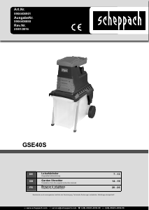 Mode d’emploi Scheppach GSE40S Broyeur à végétaux