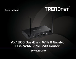 Manual TRENDnet TEW-929DRU Router