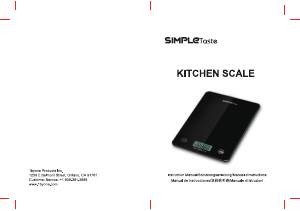 Manual SimpleTaste 700US-0003 Kitchen Scale
