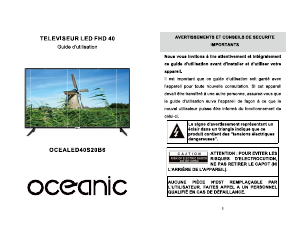 Mode d’emploi Oceanic OCEALED40S20B6 Téléviseur LED