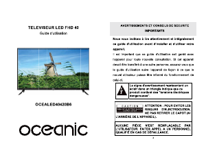 Mode d’emploi Oceanic OCEALED40420B6 Téléviseur LED