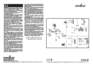 Bruksanvisning Nordlux Cole 2-Spot Lampa