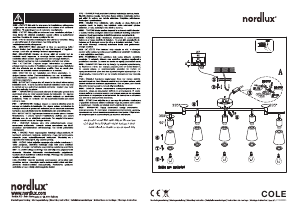 사용 설명서 Nordlux Cole 5-Spot 램프