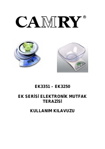 Kullanım kılavuzu Camry EK3351 Mutfak terazisi