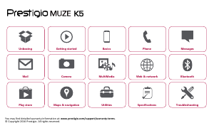 Handleiding Prestigio Muze K5 Mobiele telefoon