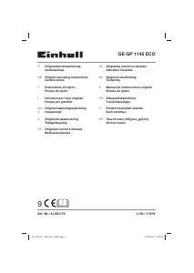 Manual Einhell GE-GP 1145 ECO Garden Pump