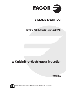 Mode d’emploi Fagor FACI205B Cuisinière