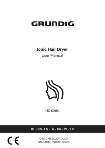 Kullanım kılavuzu Grundig HD 6280 Saç kurutma makinesi