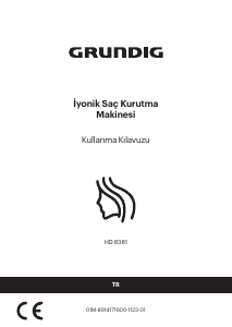 Kullanım kılavuzu Grundig HD 8381 Saç kurutma makinesi