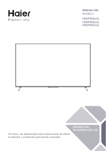 Manual de uso Haier H58P800UG Televisor de LED
