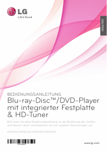 Bedienungsanleitung LG HR922C Blu-ray player