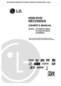 Mode d’emploi LG RH188HS Lecteur DVD