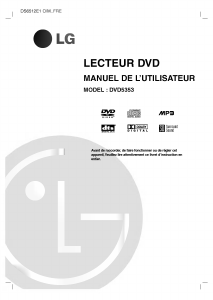 Mode d’emploi LG DVD5353 Lecteur DVD