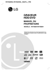 Mode d’emploi LG RH7800H Lecteur DVD