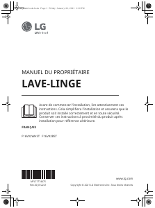 Mode d’emploi LG F16V92WHST Lave-linge