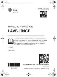 Mode d’emploi LG F16V92WSTA Lave-linge