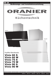 Bedienungsanleitung Oranier Vivio 75 S Dunstabzugshaube