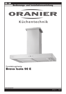 Bedienungsanleitung Oranier Breva Isola 90 E Dunstabzugshaube
