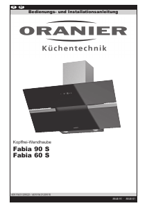 Bedienungsanleitung Oranier Fabia 60 S Dunstabzugshaube