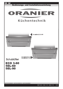 Bedienungsanleitung Oranier ECO 3-60 Dunstabzugshaube