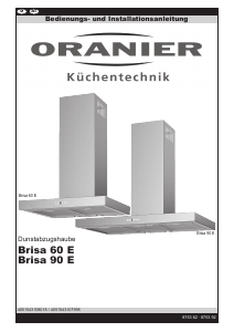 Bedienungsanleitung Oranier Brisa 60 E Dunstabzugshaube