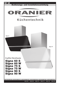 Bedienungsanleitung Oranier Signa 60 S Dunstabzugshaube