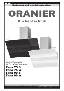 Bedienungsanleitung Oranier Tana 75 W Dunstabzugshaube