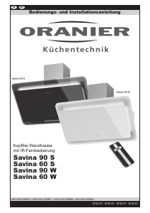 Bedienungsanleitung Oranier Savina 60 S Dunstabzugshaube