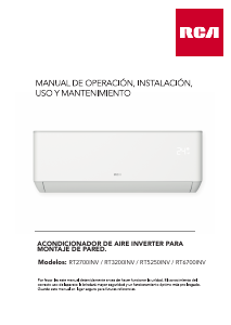 Manual de uso RCA RT3200INV Aire acondicionado