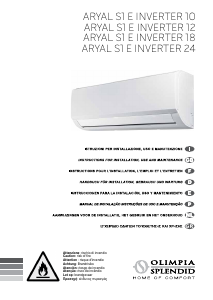 Manuale Olimpia Splendid Aryal S1 E Inverter 10 Condizionatore d’aria