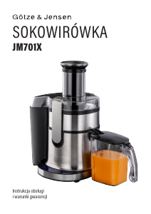 Instrukcja Götze & Jensen JM701X Sokowirówka