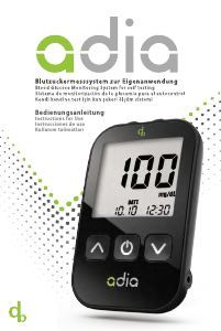 Manual Adia D48531 Blood Glucose Monitor