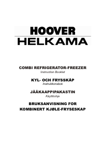 Käyttöohje Hoover-Helkama HHJP 3072 Jääkaappipakastin