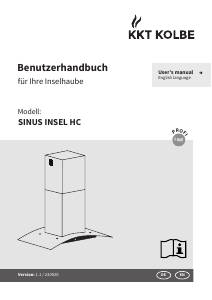 Bedienungsanleitung KKT Kolbe SINUS-INSEL-HC Dunstabzugshaube