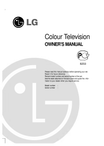 Manual LG 29FC1RNB Television