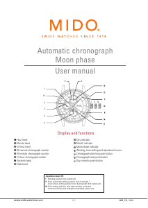 Handleiding Mido M027.625.17.031.00 Baroncelli Chronograph Moonphase Horloge